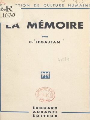 cover image of La mémoire